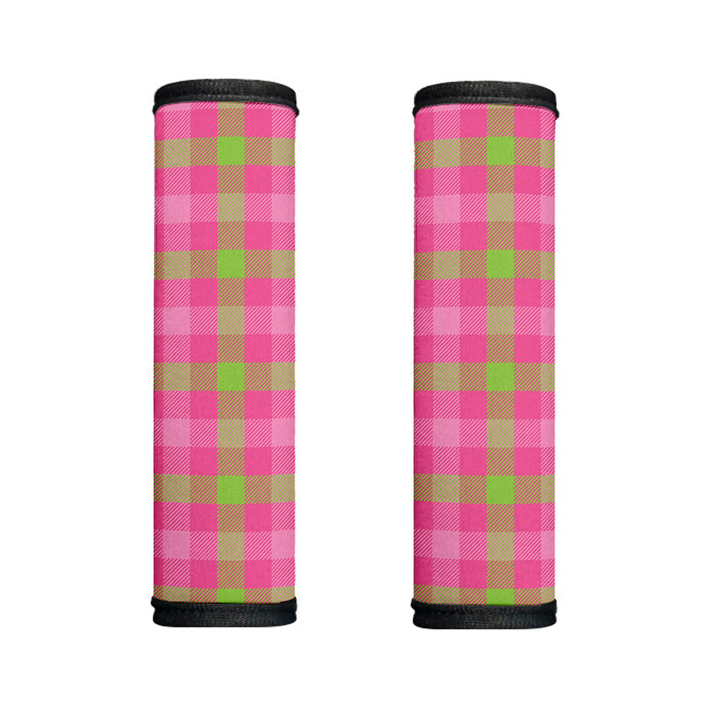 Green And Pink Buffalo Plaid Print Handle Covers