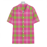 Green And Pink Buffalo Plaid Print Hawaiian Shirt