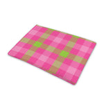 Green And Pink Buffalo Plaid Print Pet Cooling Mat Cover