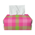 Green And Pink Buffalo Plaid Print Rectangle Tissue Box Cover