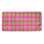 Green And Pink Buffalo Plaid Print Towel