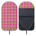 Green And Pink Buffalo Plaid Print Waterproof Car Seat Cover
