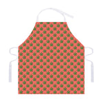 Green And Pink Cannabis Leaf Print Adjustable Apron