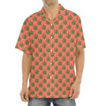 Green And Pink Cannabis Leaf Print Aloha Shirt