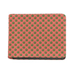 Green And Pink Cannabis Leaf Print Bifold Wallet