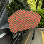 Green And Pink Cannabis Leaf Print Car Side Mirror Covers