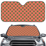 Green And Pink Cannabis Leaf Print Car Windshield Sun Shade