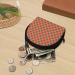 Green And Pink Cannabis Leaf Print Coin Purse