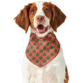 Green And Pink Cannabis Leaf Print Dog Bandana