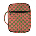 Green And Pink Cannabis Leaf Print Front Pocket Bible Bag