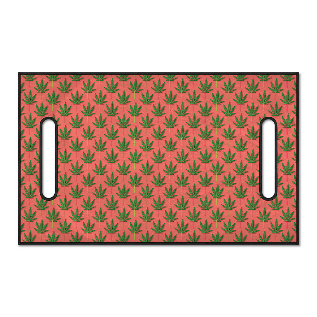 Green And Pink Cannabis Leaf Print Golf Cart Seat Cover