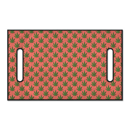 Green And Pink Cannabis Leaf Print Golf Cart Seat Cover