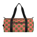 Green And Pink Cannabis Leaf Print Gym Bag