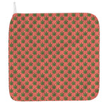 Green And Pink Cannabis Leaf Print Hand Towel