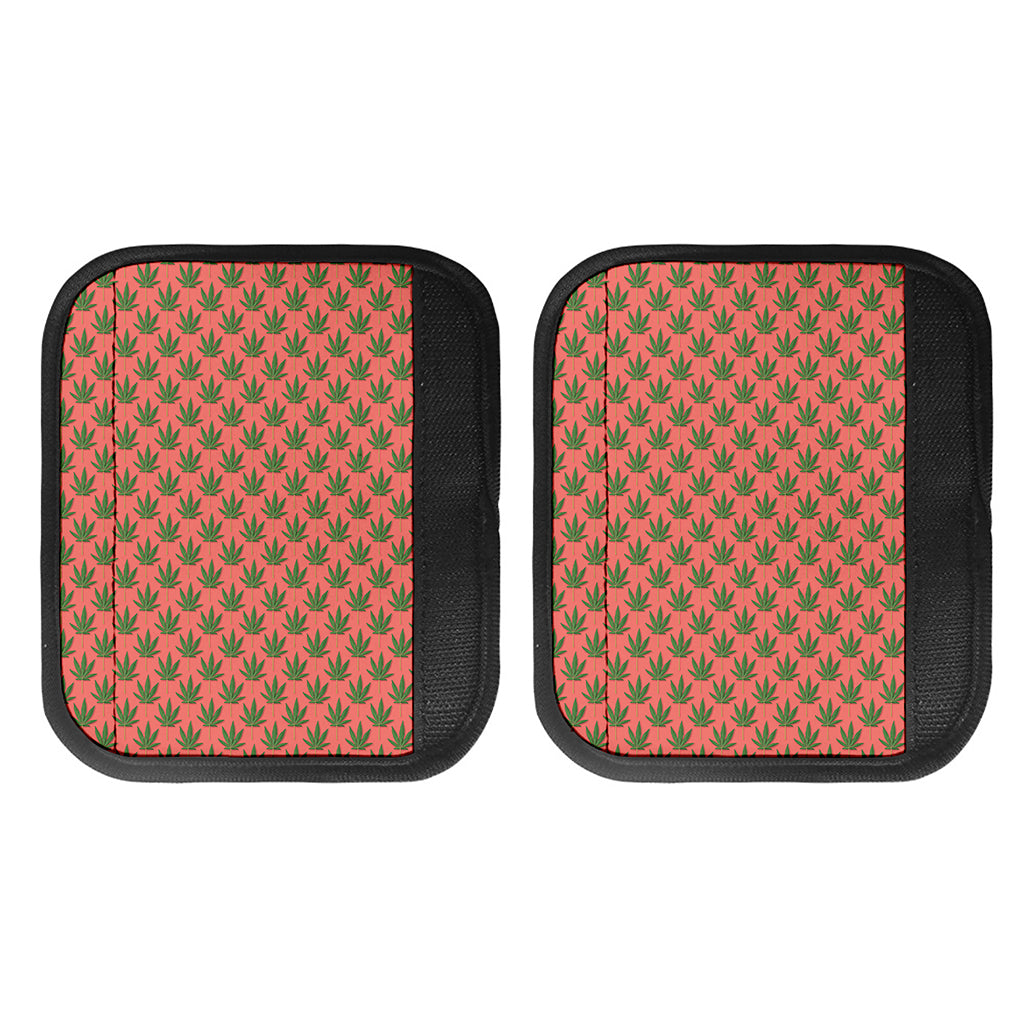 Green And Pink Cannabis Leaf Print Handle Covers