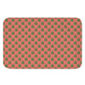 Green And Pink Cannabis Leaf Print Indoor Door Mat