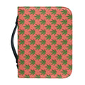 Green And Pink Cannabis Leaf Print Leather Bible Cover