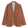 Green And Pink Cannabis Leaf Print Men's Cotton Blazer