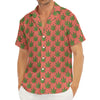 Green And Pink Cannabis Leaf Print Men's Deep V-Neck Shirt