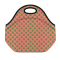 Green And Pink Cannabis Leaf Print Neoprene Lunch Bag