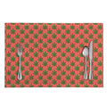 Green And Pink Cannabis Leaf Print Placemat