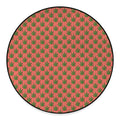 Green And Pink Cannabis Leaf Print Round Floor Mat