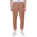 Green And Pink Cannabis Leaf Print Joggers