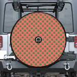 Green And Pink Cannabis Leaf Print Tire Cover With Camera Hole
