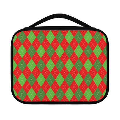 Green And Red Argyle Pattern Print Classic Bible Case