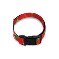 Green And Red Argyle Pattern Print Dog Collar