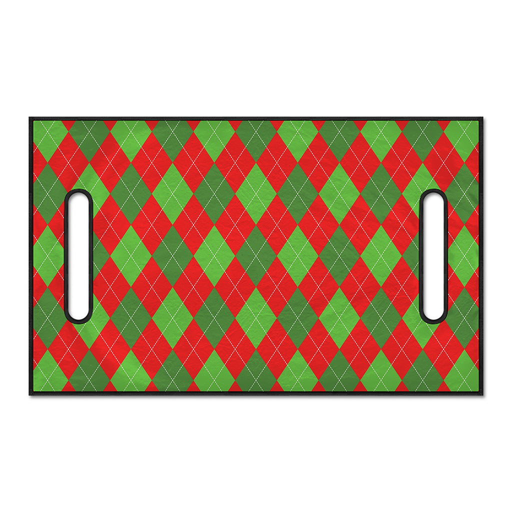 Green And Red Argyle Pattern Print Golf Cart Seat Cover