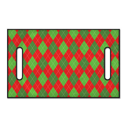 Green And Red Argyle Pattern Print Golf Cart Seat Cover