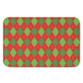Green And Red Argyle Pattern Print Indoor Door Mat
