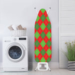 Green And Red Argyle Pattern Print Ironing Board Cover