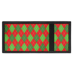 Green And Red Argyle Pattern Print Trifold Wallet