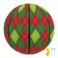 Green And Red Christmas Argyle Print Basketball