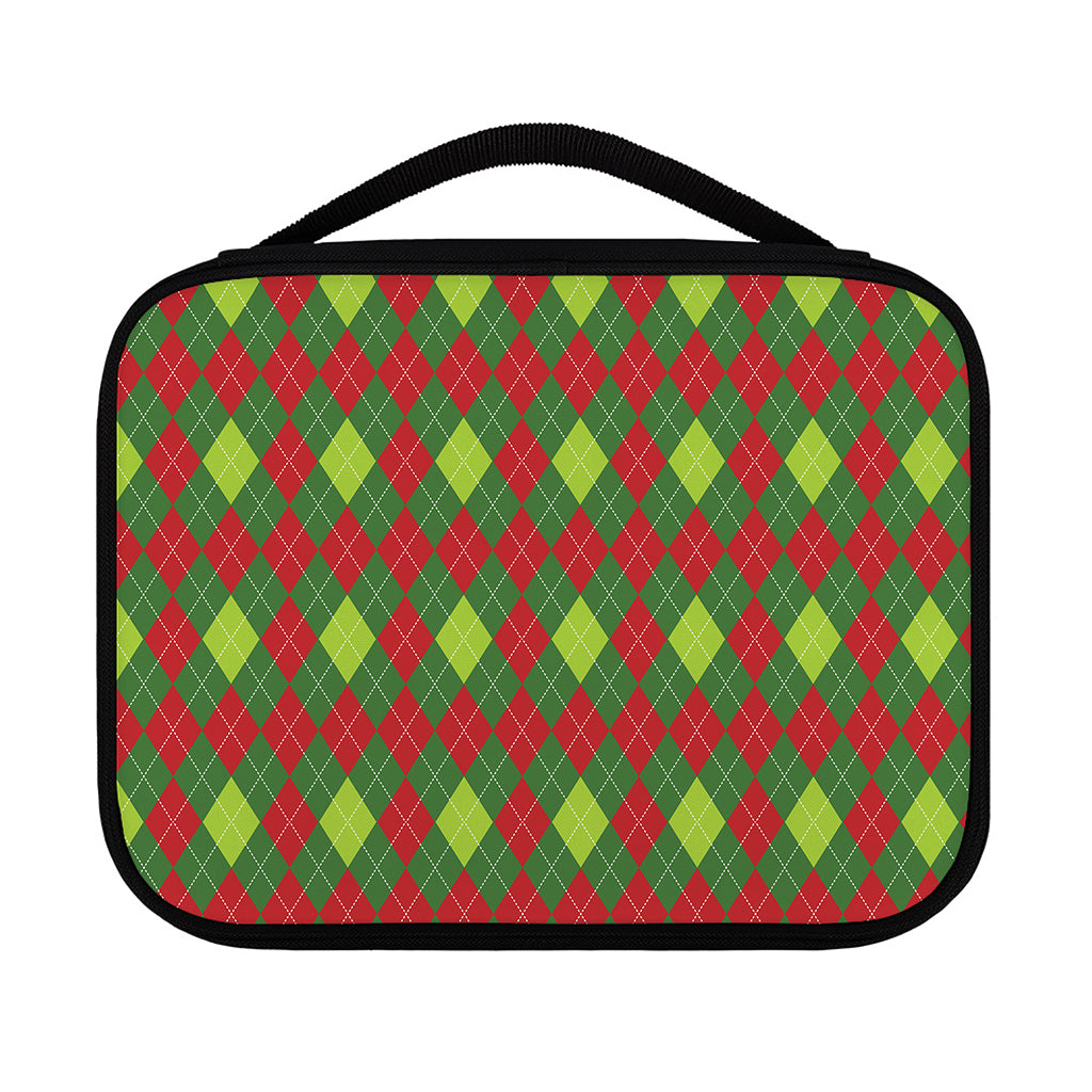 Green And Red Christmas Argyle Print Classic Bible Case