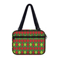 Green And Red Christmas Argyle Print Double Strap Bible Bag