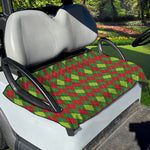 Green And Red Christmas Argyle Print Golf Cart Seat Cover