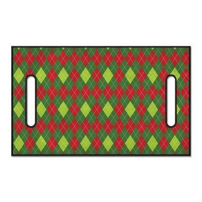 Green And Red Christmas Argyle Print Golf Cart Seat Cover
