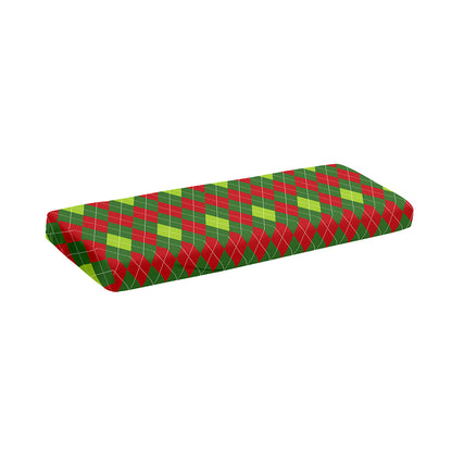 Green And Red Christmas Argyle Print Piano Keyboard Cover