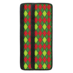 Green And Red Christmas Argyle Print Refrigerator Handle Covers