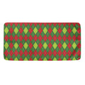 Green And Red Christmas Argyle Print Towel
