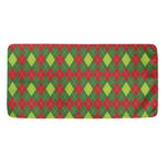 Green And Red Christmas Argyle Print Towel