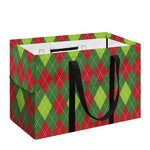 Green And Red Christmas Argyle Print Utility Tote Bag