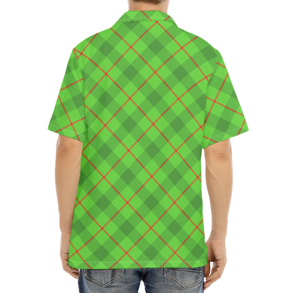 Green And Red Plaid Pattern Print Aloha Shirt