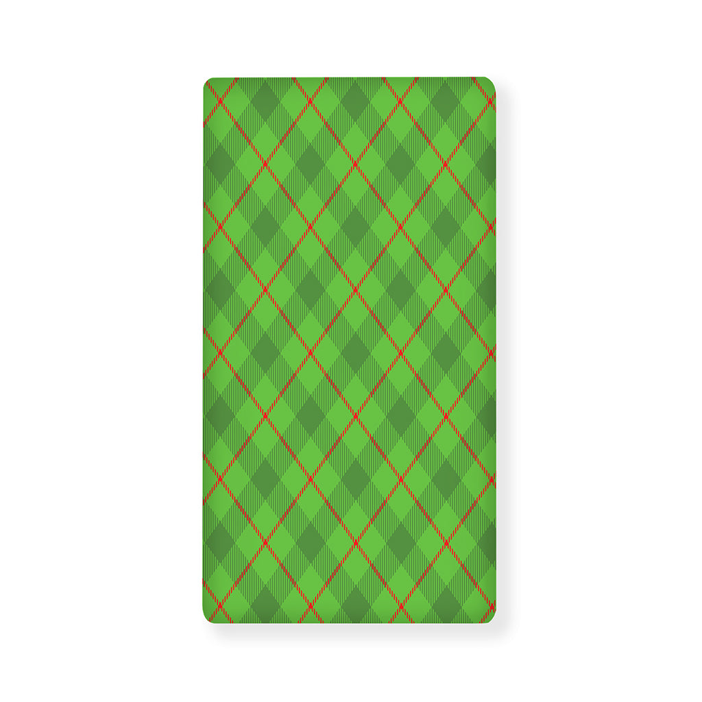 Green And Red Plaid Pattern Print Baby Crib Sheet