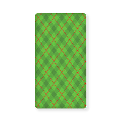 Green And Red Plaid Pattern Print Baby Crib Sheet
