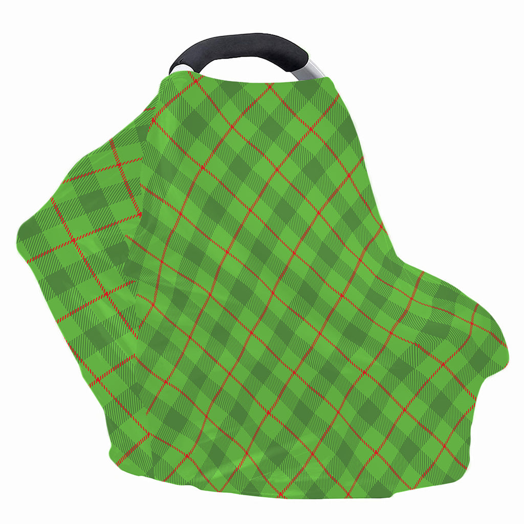 Green And Red Plaid Pattern Print Baby Seat Cover