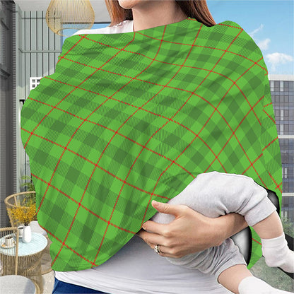Green And Red Plaid Pattern Print Baby Seat Cover